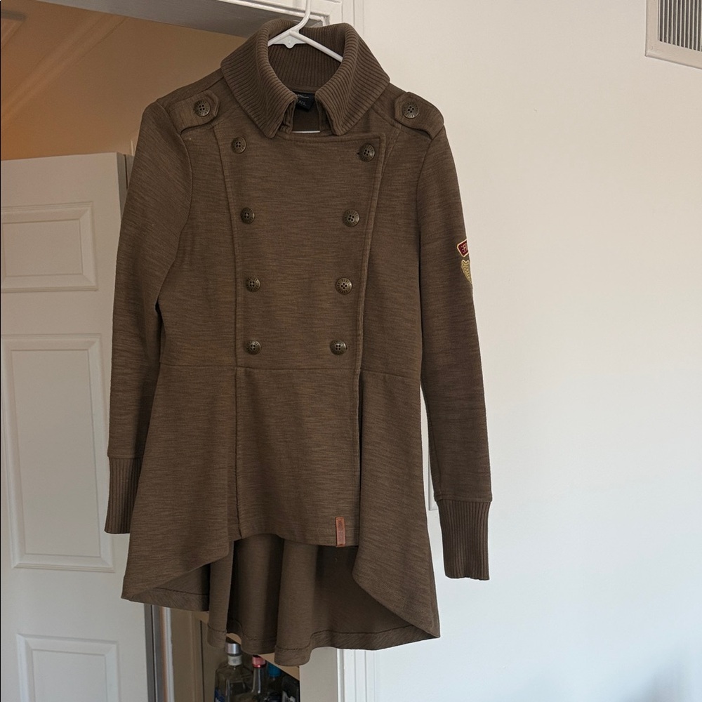 Harley-Davidson Women's Army Green fitted peplum jacket